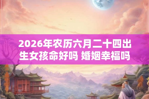 2026年农历六月二十四出生女孩命好吗 婚姻幸福吗