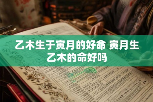 乙木生于寅月的好命 寅月生乙木的命好吗