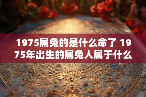 1975属兔的是什么命了 1975年出生的属兔人属于什么五行命