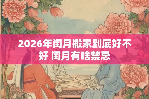 2026年闰月搬家到底好不好 闰月有啥禁忌
