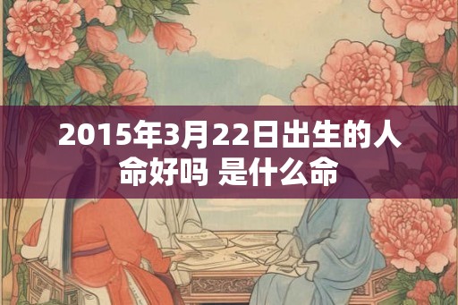 2015年3月22日出生的人命好吗 是什么命