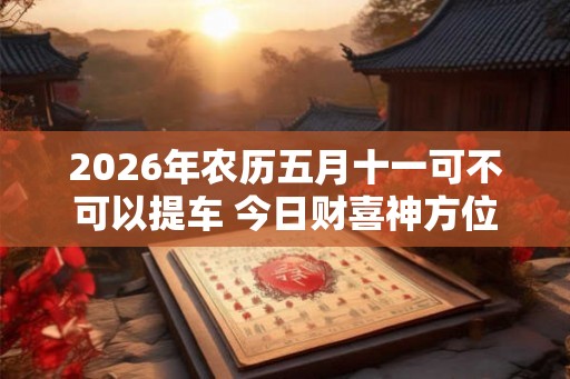 2026年农历五月十一可不可以提车 今日财喜神方位