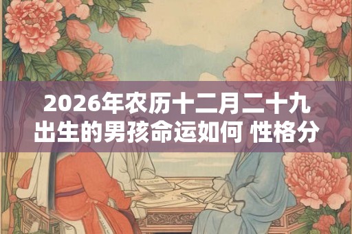2026年农历十二月二十九出生的男孩命运如何 性格分析 2026年农历十二月二十九出生的男孩命运如何 性格分析