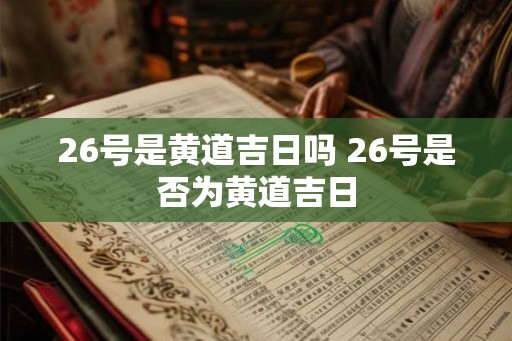 26号是黄道吉日吗 26号是否为黄道吉日 26号是黄道吉日吗 26号是否为黄道吉日