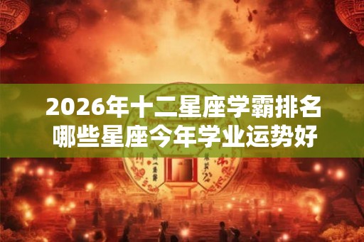 2026年十二星座学霸排名 哪些星座今年学业运势好
