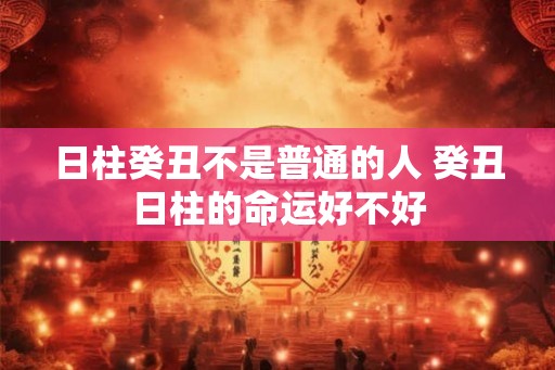 日柱癸丑不是普通的人 癸丑日柱的命运好不好