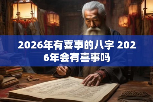 2026年有喜事的八字 2026年会有喜事吗 2026年有喜事的八字 2026年会有喜事吗