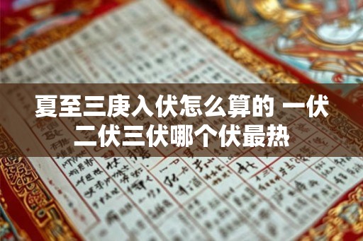 夏至三庚入伏怎么算的 一伏二伏三伏哪个伏最热