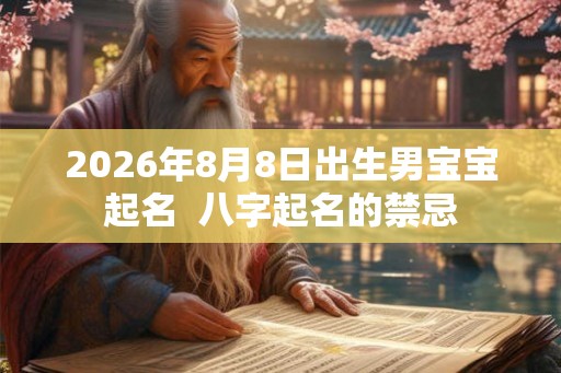 2026年8月8日出生男宝宝起名  八字起名的禁忌