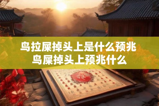 鸟拉屎掉头上是什么预兆 鸟屎掉头上预兆什么 鸟拉屎掉头上是什么预兆 鸟屎掉头上预兆什么