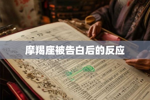 摩羯座被告白后的反应