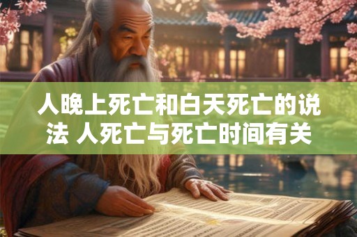 人晚上死亡和白天死亡的说法 人死亡与死亡时间有关吗