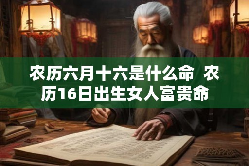 农历六月十六是什么命  农历16日出生女人富贵命