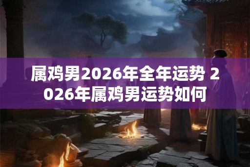 属鸡男2026年全年运势 2026年属鸡男运势如何