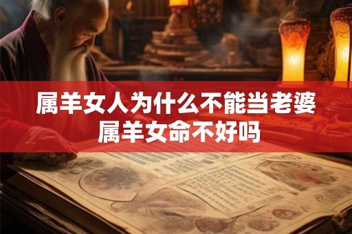 属羊女人为什么不能当老婆 属羊女命不好吗 属羊女人为什么不能当老婆 属羊女命不好吗