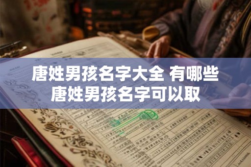 唐姓男孩名字大全 有哪些唐姓男孩名字可以取