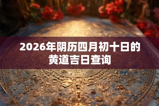 2026年阴历四月初十日的黄道吉日查询 2026年阴历四月初十日的黄道吉日查询