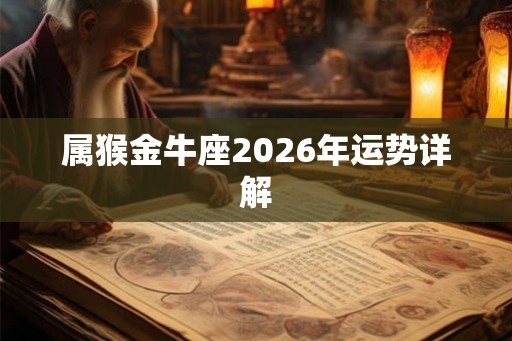 属猴金牛座2026年运势详解