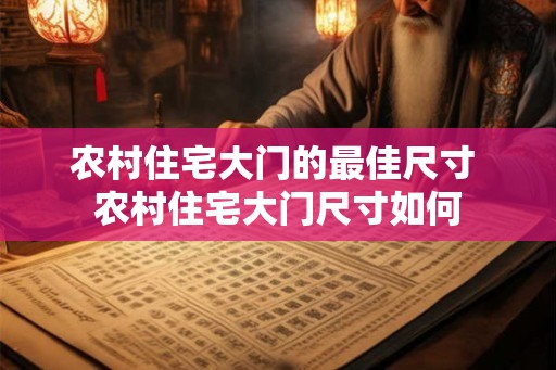 农村住宅大门的最佳尺寸 农村住宅大门尺寸如何 农村住宅大门的最佳尺寸 农村住宅大门尺寸如何