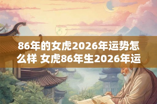 86年的女虎2026年运势怎么样 女虎86年生2026年运势如何 86年的女虎2026年运势怎么样 女虎86年生2026年运势如何