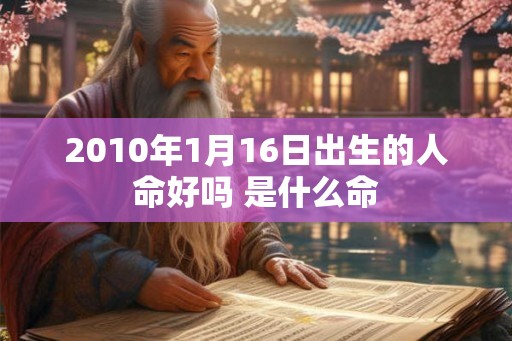 2010年1月16日出生的人命好吗 是什么命