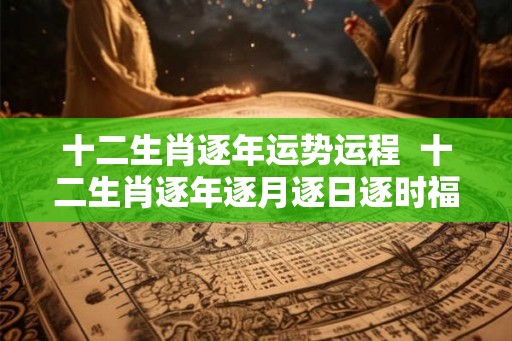 十二生肖逐年运势运程  十二生肖逐年逐月逐日逐时福禄详解