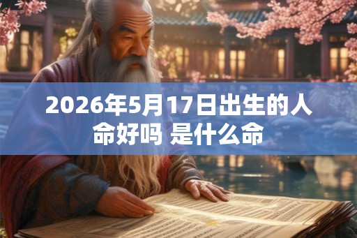 2026年5月17日出生的人命好吗 是什么命