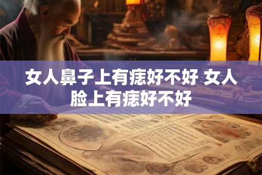 女人鼻子上有痣好不好 女人脸上有痣好不好