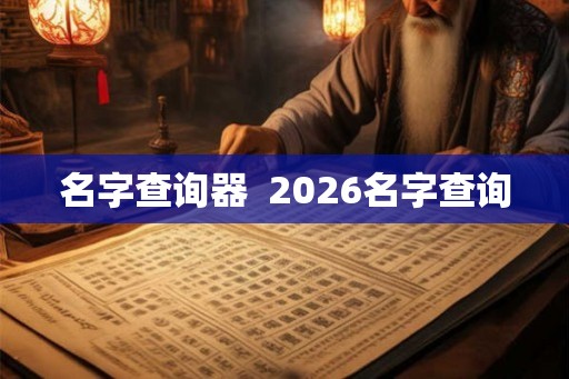 名字查询器  2026名字查询