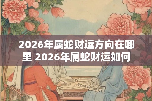 2026年属蛇财运方向在哪里 2026年属蛇财运如何