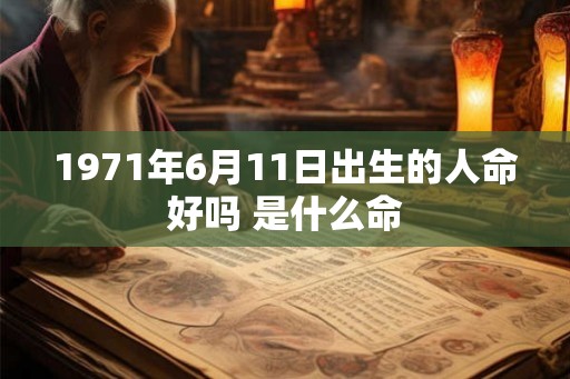 1971年6月11日出生的人命好吗 是什么命