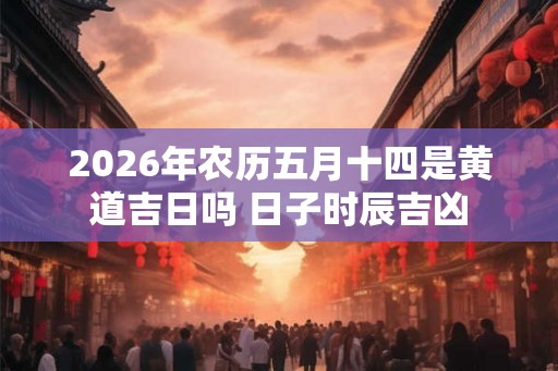 2026年农历五月十四是黄道吉日吗 日子时辰吉凶 2026年农历五月十四是黄道吉日吗 日子时辰吉凶