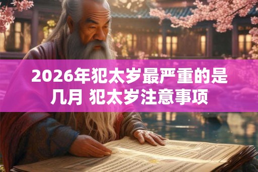 2026年犯太岁最严重的是几月 犯太岁注意事项