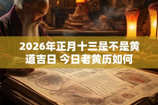 2026年正月十三是不是黄道吉日 今日老黄历如何