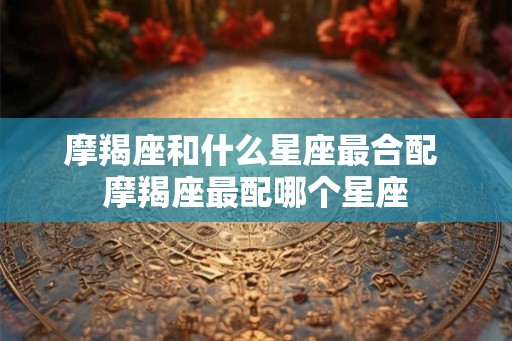 摩羯座和什么星座最合配 摩羯座最配哪个星座 摩羯座和什么星座最合配 摩羯座最配哪个星座