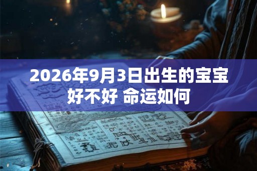 2026年9月3日出生的宝宝好不好 命运如何