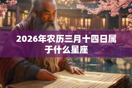 2026年农历三月十四日属于什么星座