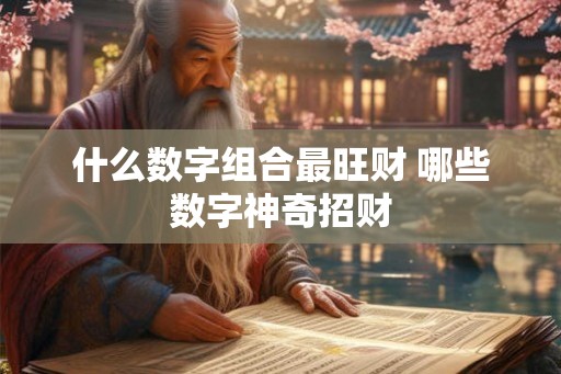 什么数字组合最旺财 哪些数字神奇招财