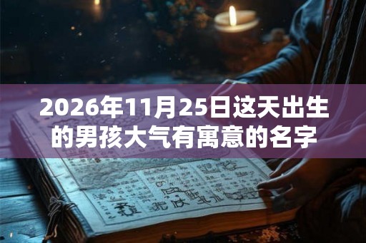 2026年11月25日这天出生的男孩大气有寓意的名字 2026年11月25日这天出生的男孩大气有寓意的名字