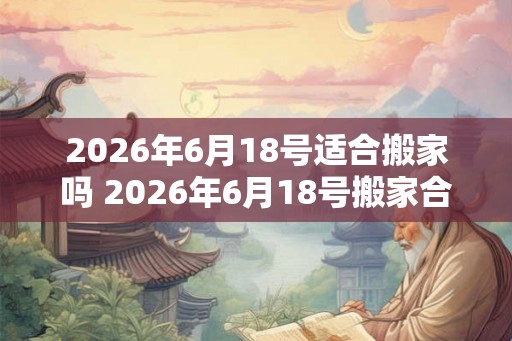 2026年6月18号适合搬家吗 2026年6月18号搬家合适吗