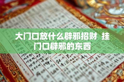 大门口放什么辟邪招财  挂门口辟邪的东西