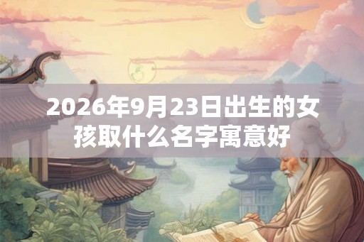 2026年9月23日出生的女孩取什么名字寓意好