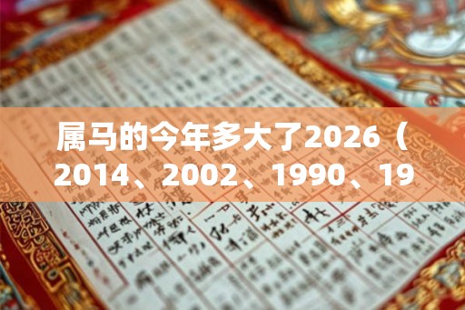属马的今年多大了2026（2014、2002、1990、1978、1966）