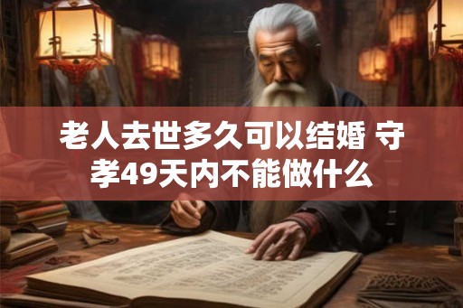 老人去世多久可以结婚 守孝49天内不能做什么