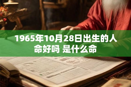 1965年10月28日出生的人命好吗 是什么命