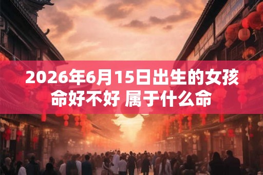 2026年6月15日出生的女孩命好不好 属于什么命