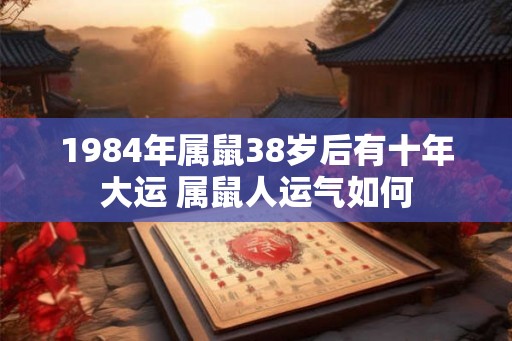1984年属鼠38岁后有十年大运 属鼠人运气如何