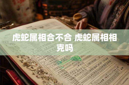 虎蛇属相合不合 虎蛇属相相克吗