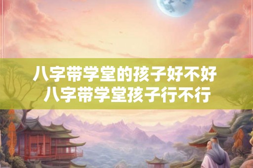 八字带学堂的孩子好不好 八字带学堂孩子行不行
