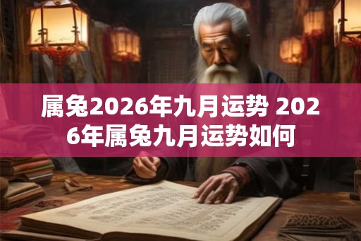 属兔2026年九月运势 2026年属兔九月运势如何